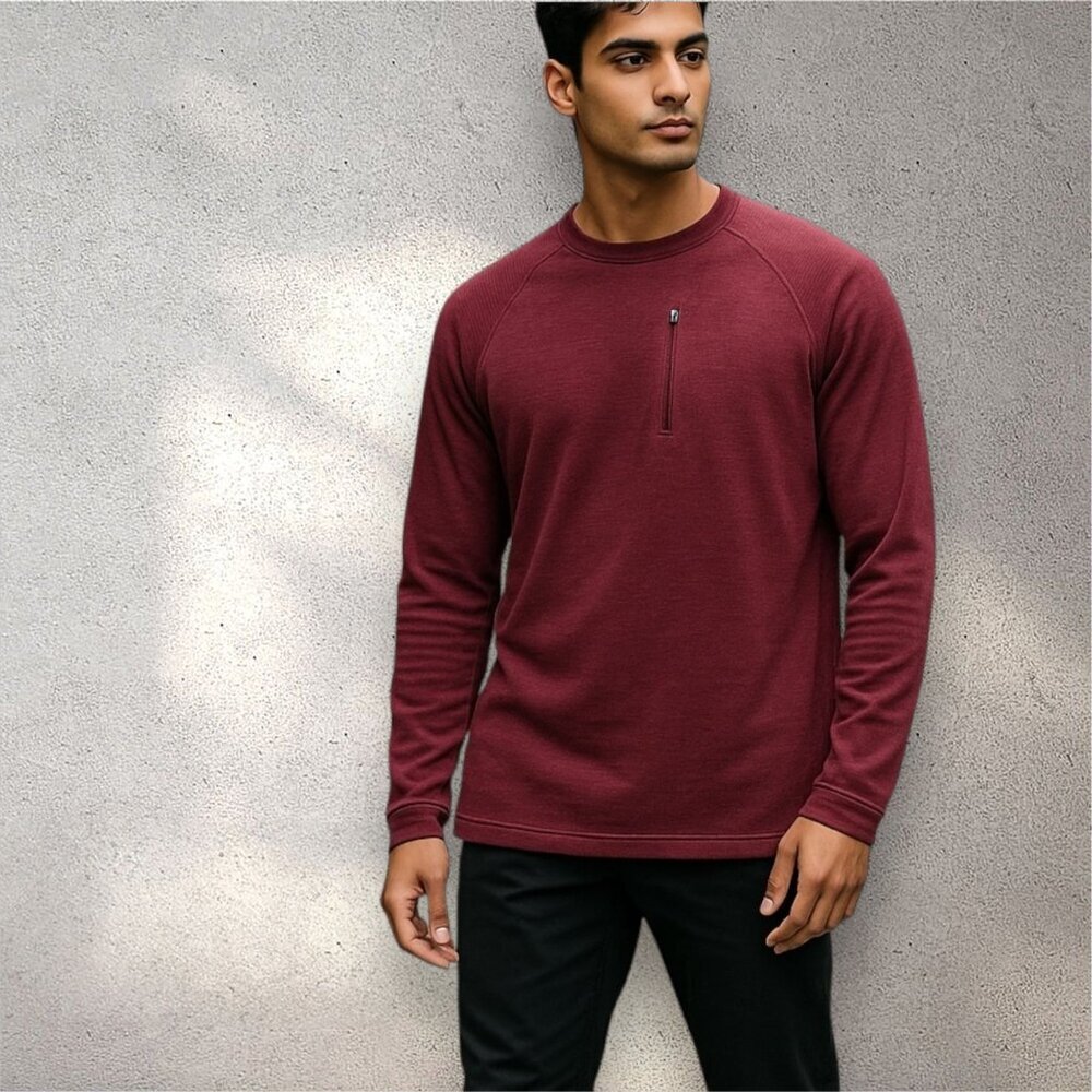 Magellan Outdoors Woodlake Long Sleeve Fleece Pullover Moisture-Wicking MENS XL